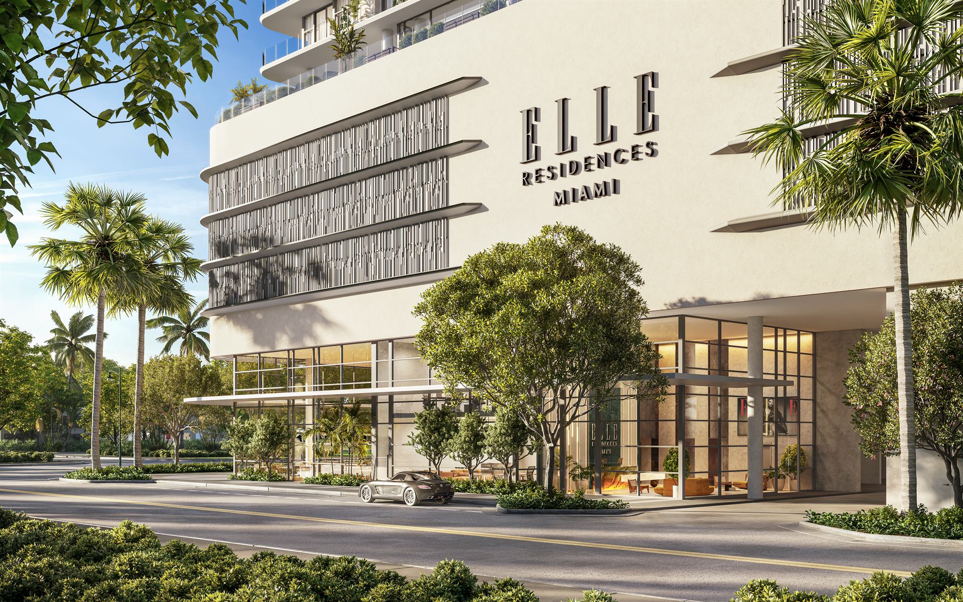 ELLE Residences Miami building entrance